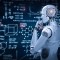 robot with education hud