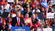 Former U.S. President Trump holds a rally in Wellington, OH